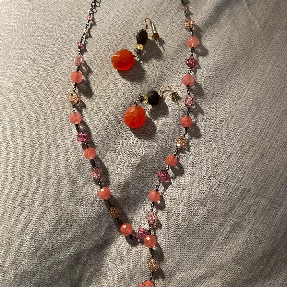 Vitraux Alejandra crystal necklace earring